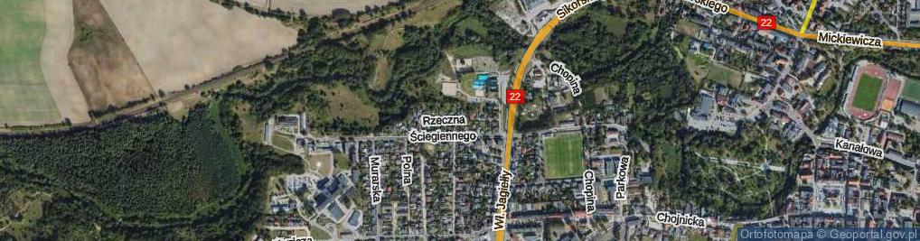 Zdjęcie satelitarne Rzeczna ul.